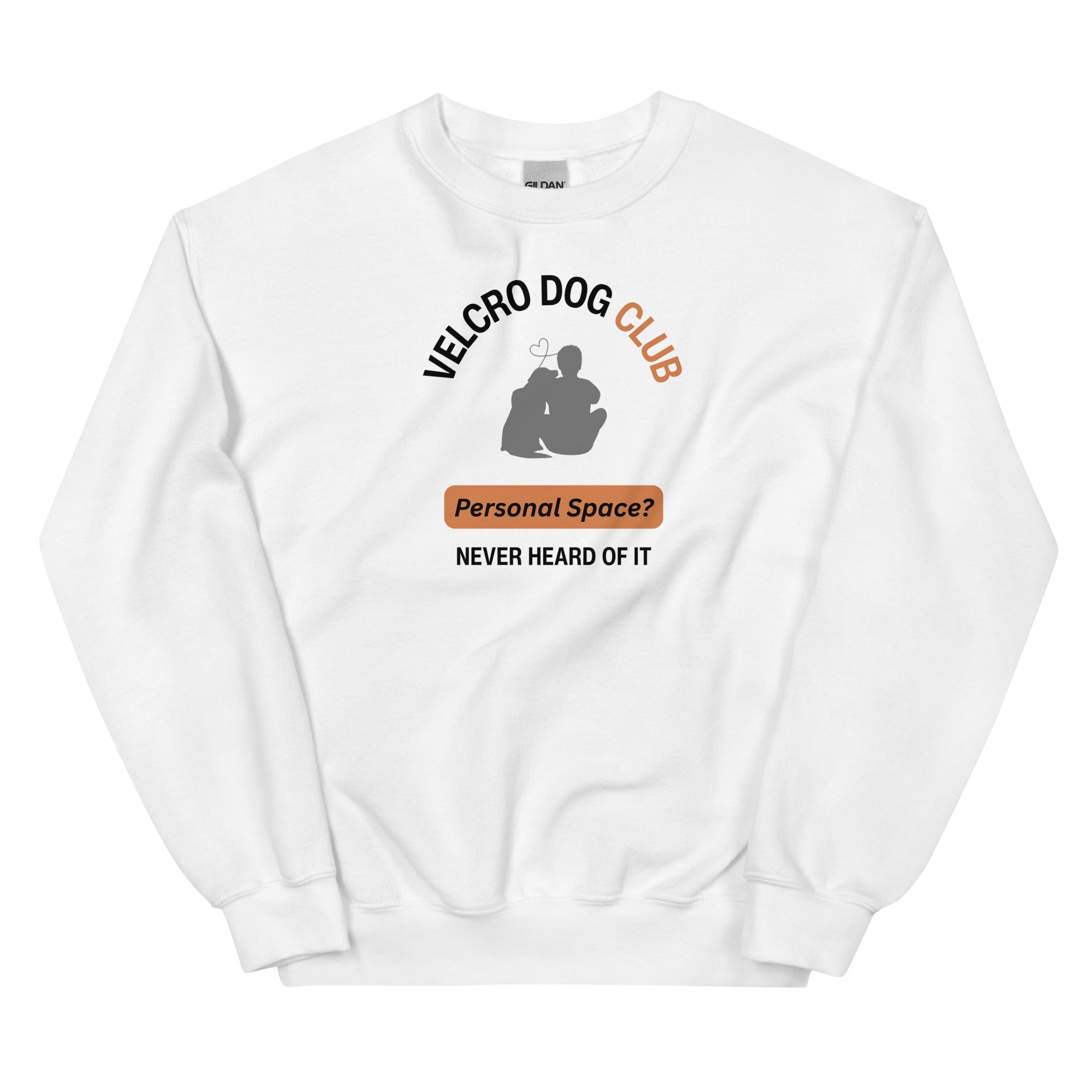 Funny dog dad sweatshirt with Velcro Dog Club design