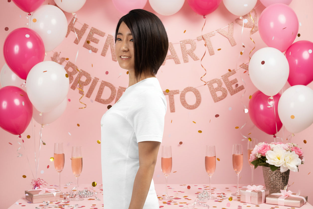 side view of personalised prosecco posse tshirt